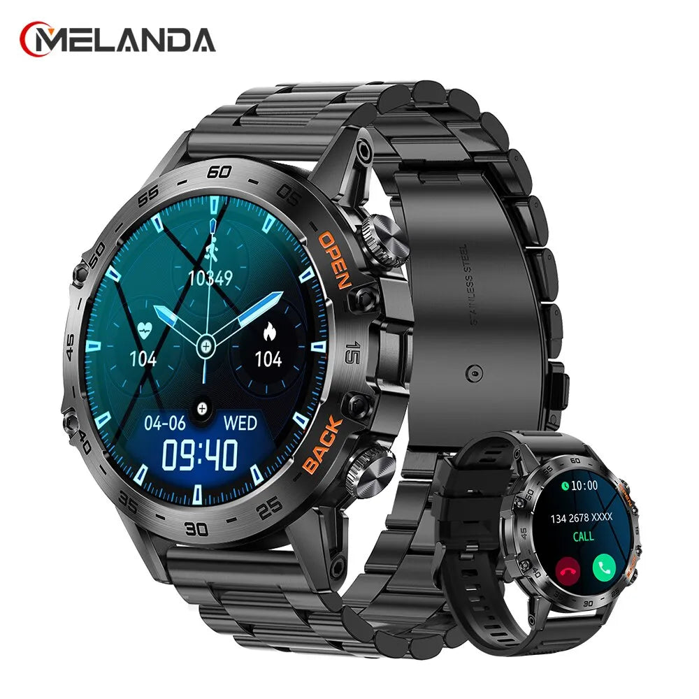 MELANDA-Montre connectée K52, étanche IP67 pour Android et IOS, Bluetooth, Appel - E-ZONES